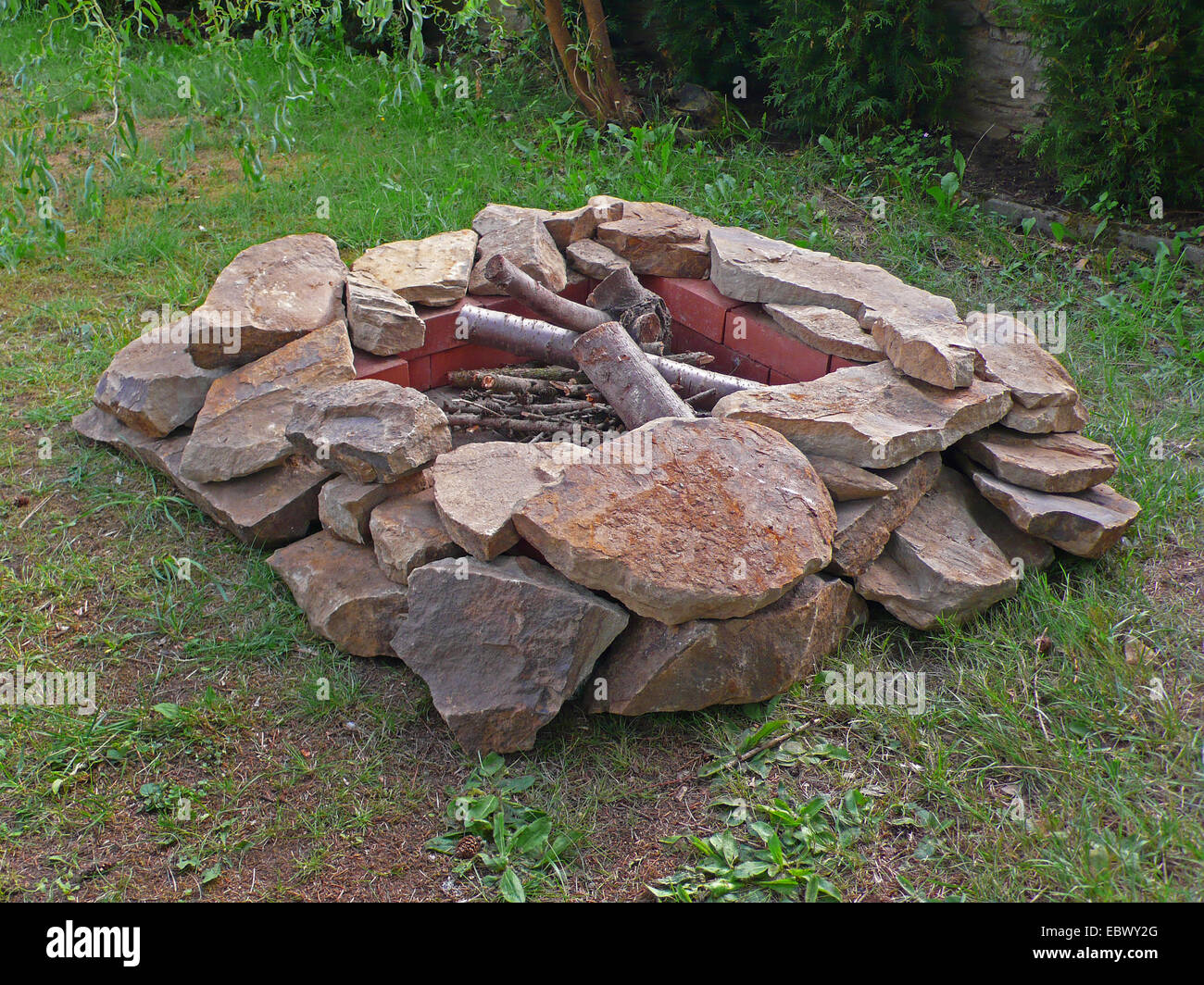 Natural brick fireplaces hi-res stock photography and images - Alamy