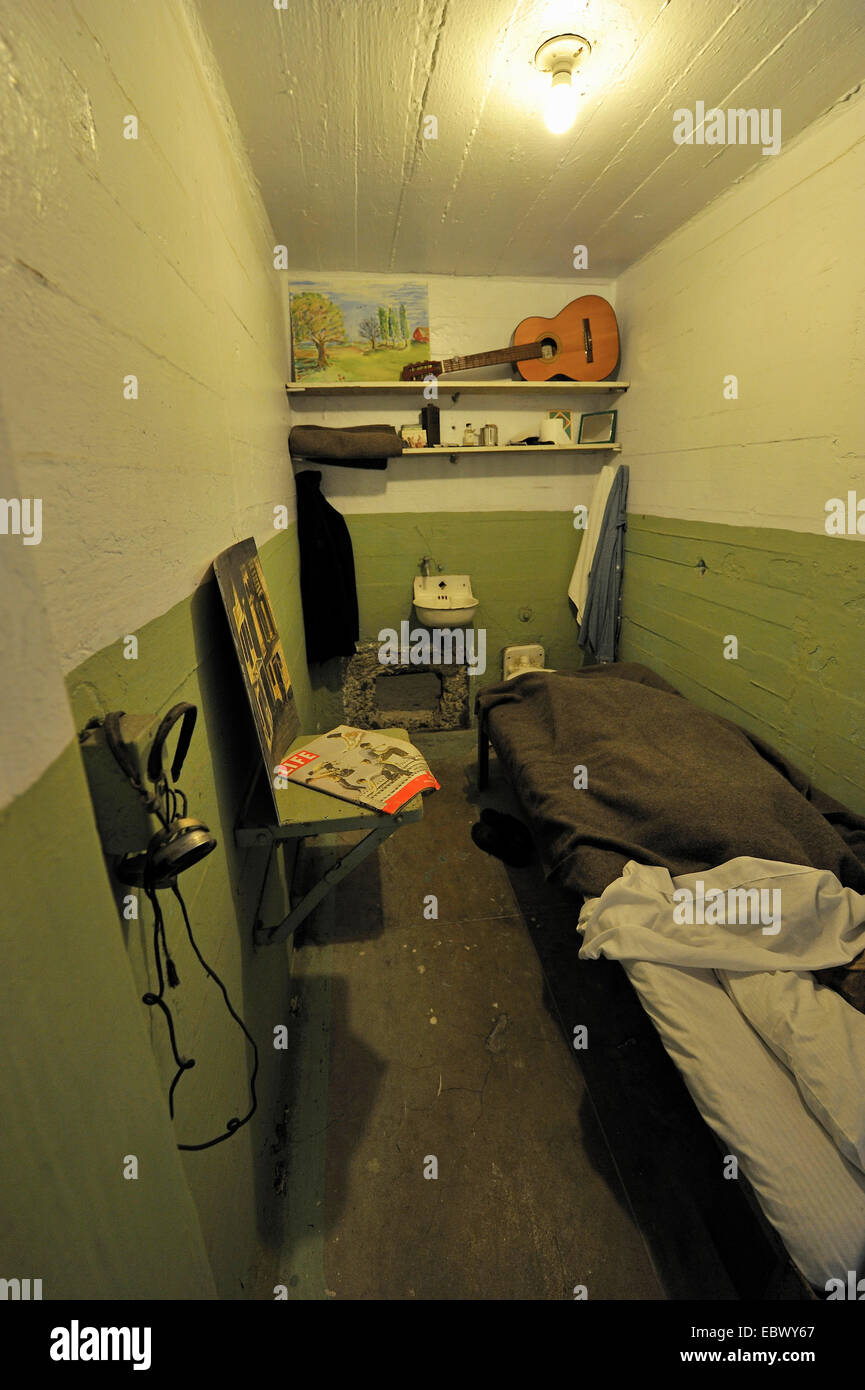 prison cell, USA, California, Alcatraz Island Stock Photo