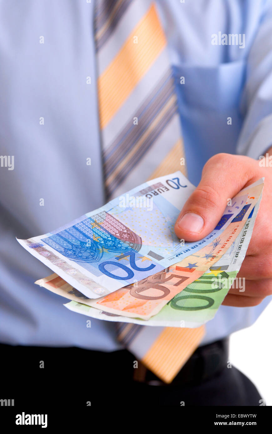 businessmann with banknotes Stock Photo