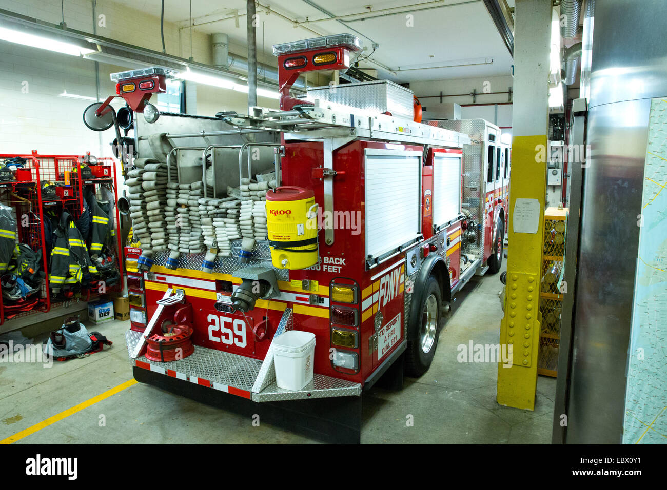 FDNY firehouse, New York City, NY, USA, Oct. 18, 2014. Stock Photo