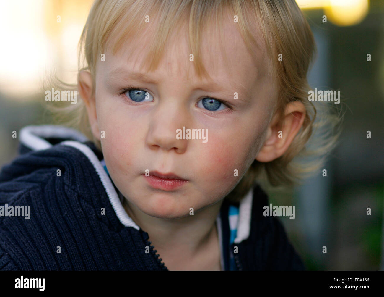 portrait of a young boy, Germany Stock Photo