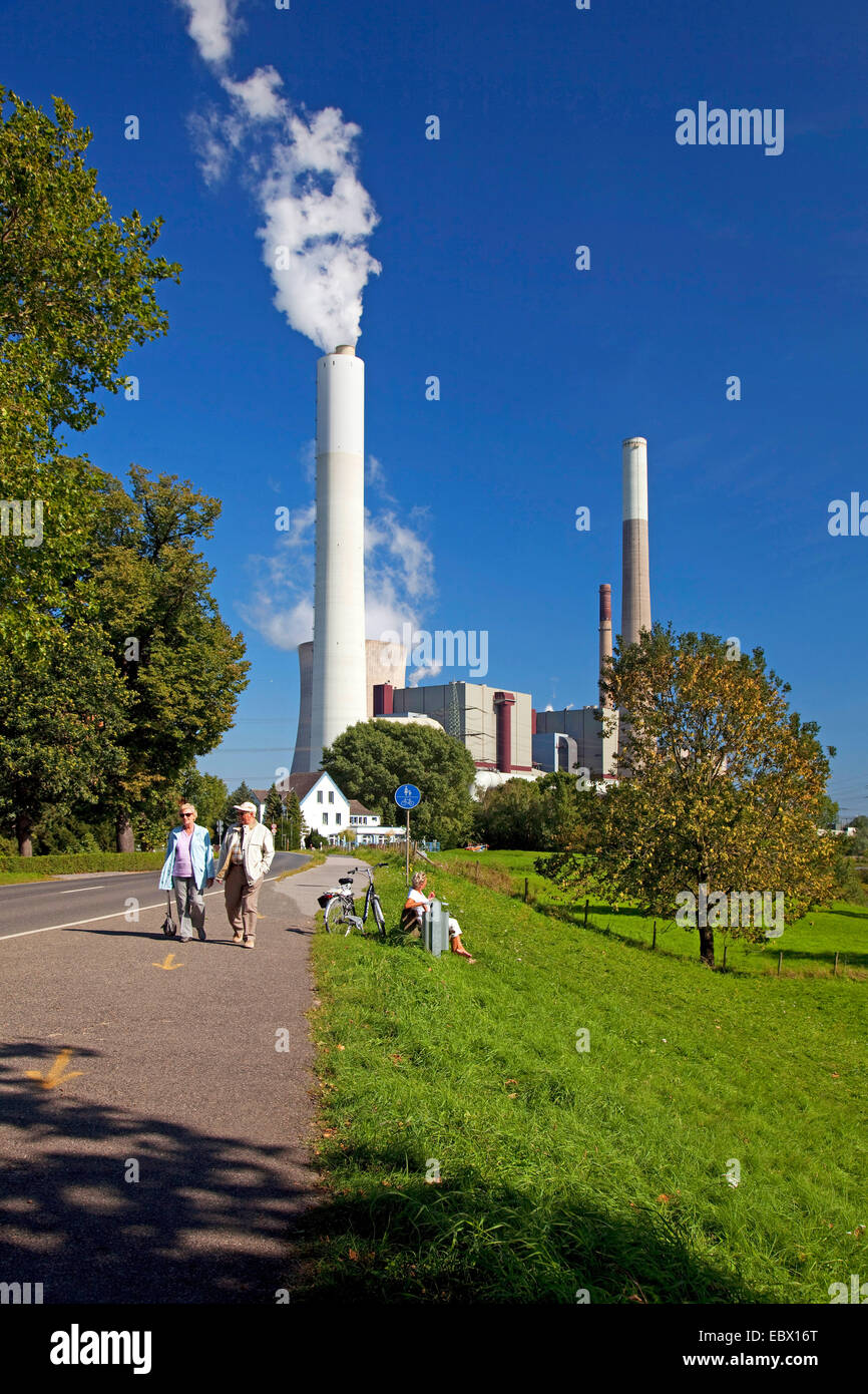 coal-fired power station in Lower Rhine region, Germany, North Rhine-Westphalia, Ruhr Area, Voerde Stock Photo