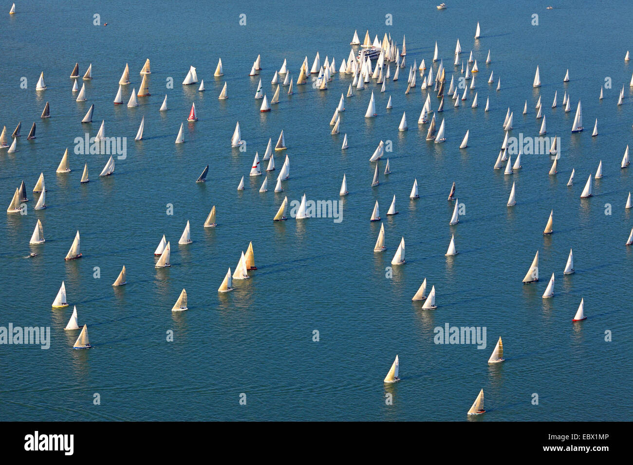 sailing regatta Rundum, Germany, Lake Constance Stock Photo