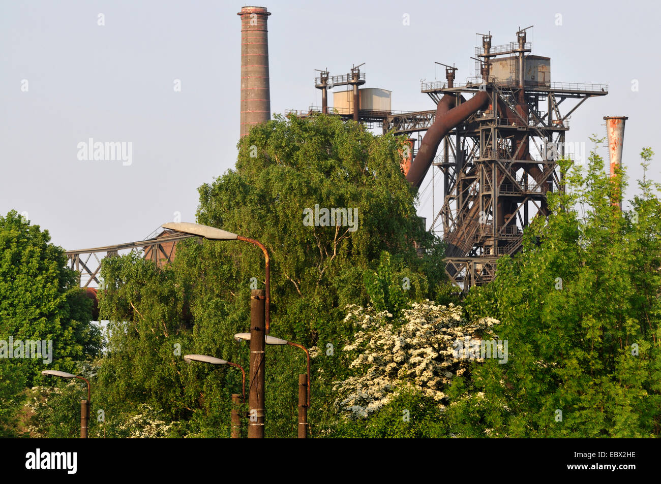 old heavy industry of Duisburg-Meiderich and industrial forest, Germany, North Rhine-Westphalia, Ruhr Area, Duisburg Stock Photo