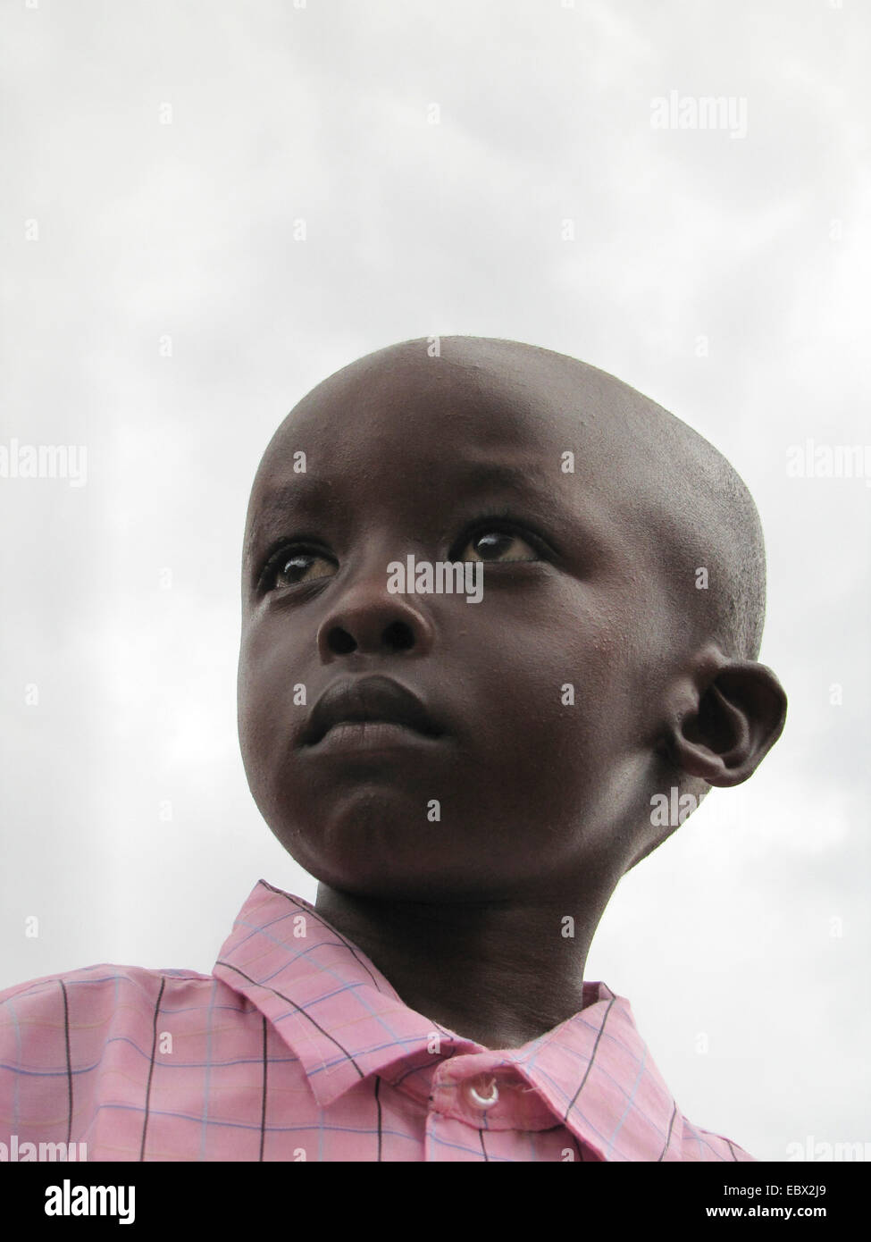 potrait of a young orphan in the orphanage of Gitega, run by the catholic church, Burundi, Gitega, Gitega Stock Photo