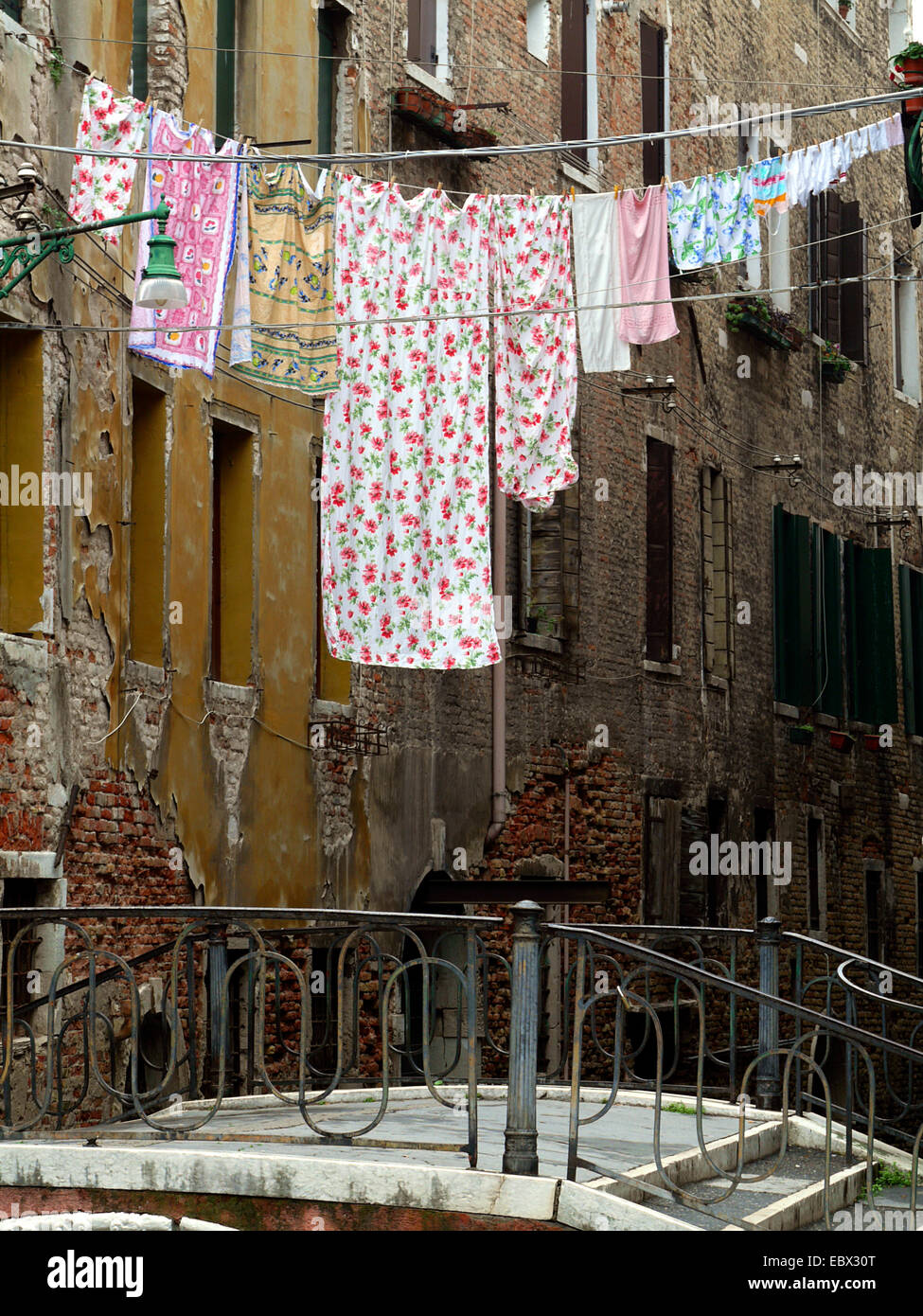 Clothesline clotheslines venice italy hires stock photography and