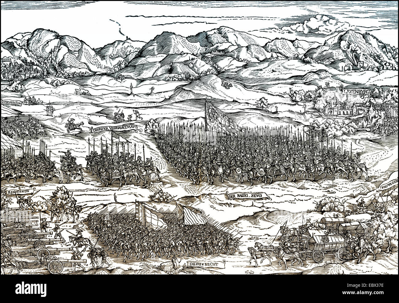 Campaign against the Turks, 1532, Der Feldzug gegen die Türken, 1532 Stock Photo
