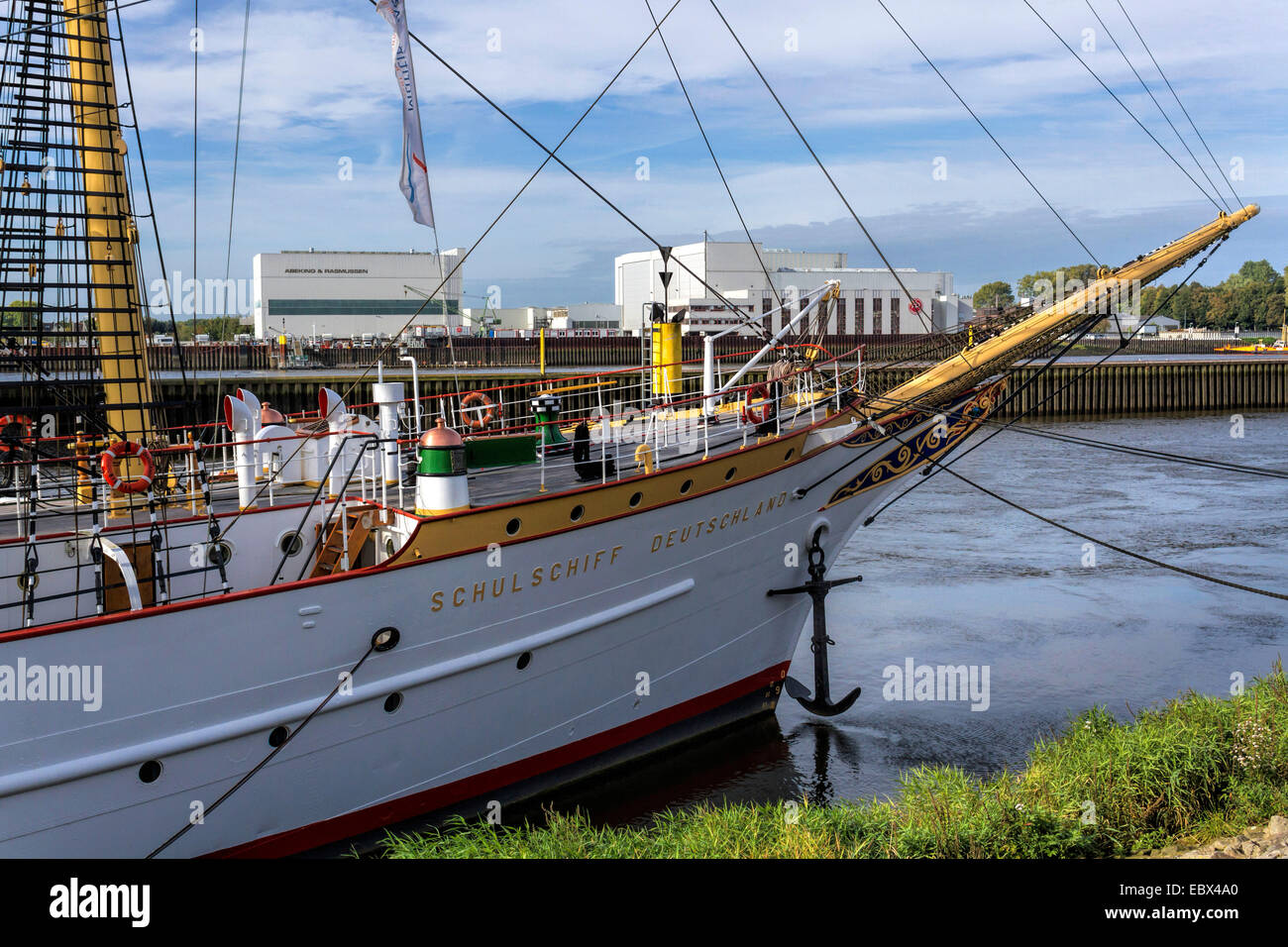 The old sailing school ship, Segelschulschiff,  Deutschland, Bremen,Vegesack, Germany, Europe. Stock Photo