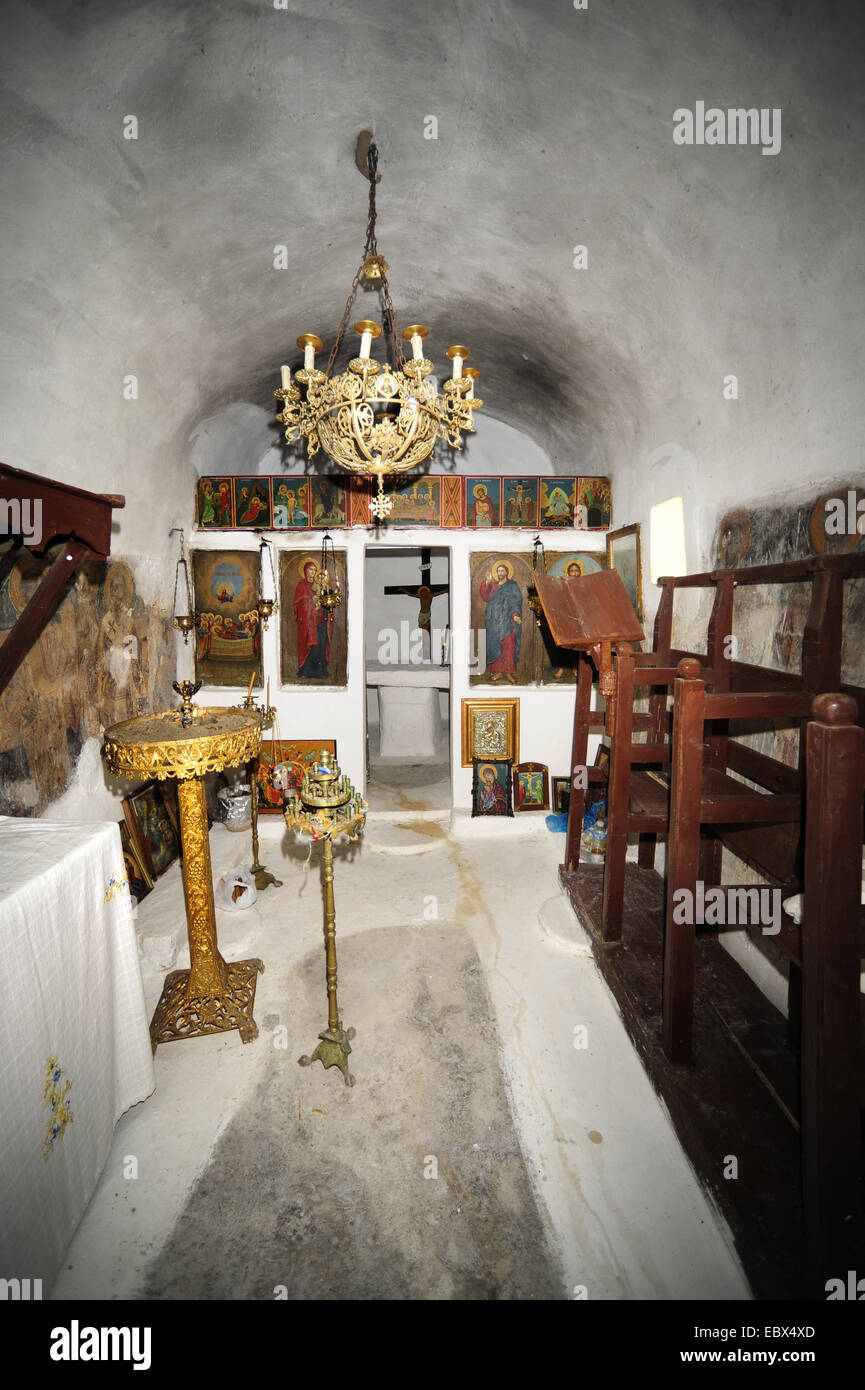 orthodox chapel on Mani Peninsula, Greece, Peloponnes, Mani, Kotronas Stock Photo