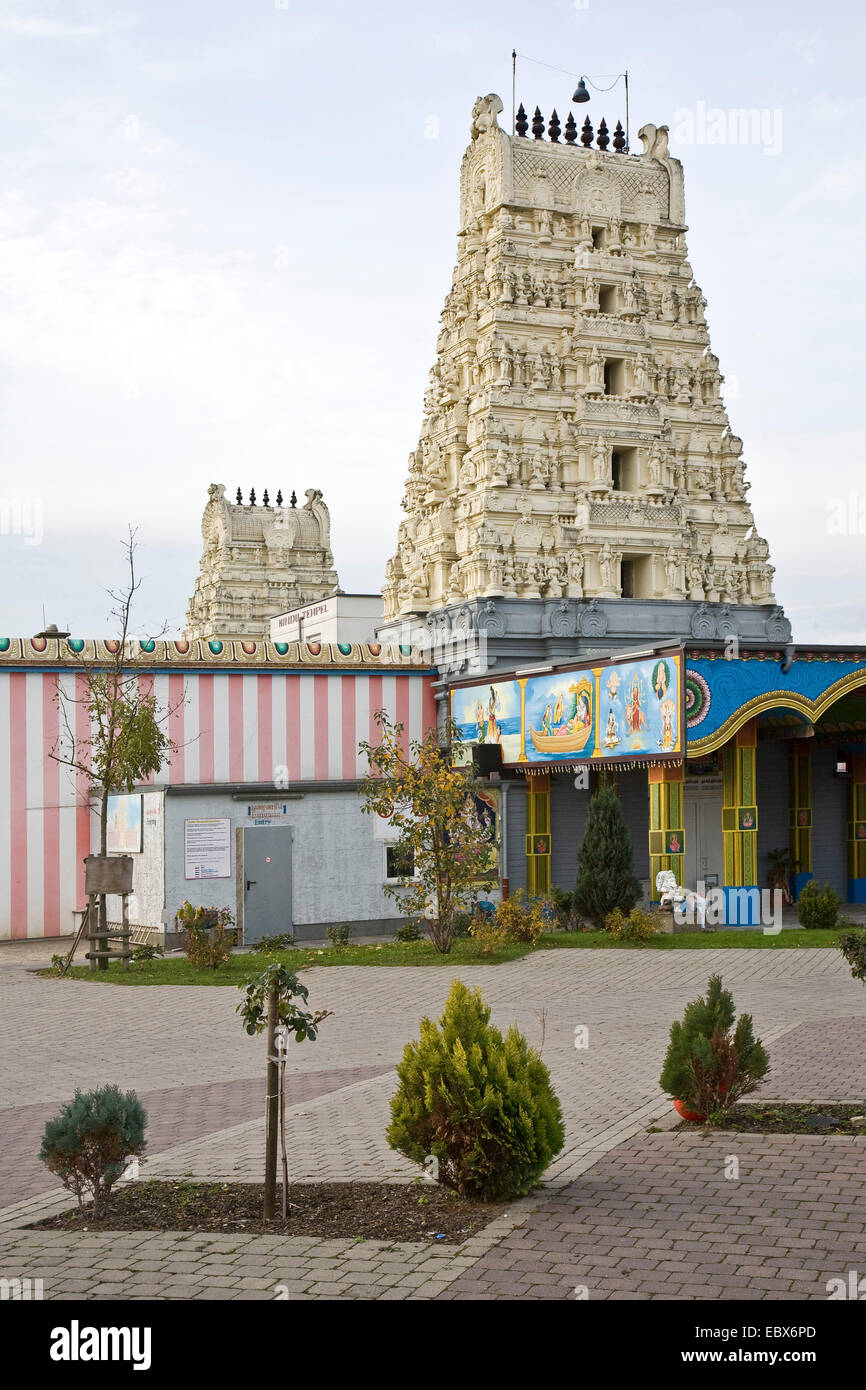 Hindu temple Sri Kamadchi in Uentrop, Germany, North Rhine-Westphalia, Ruhr Area, Hamm Stock Photo