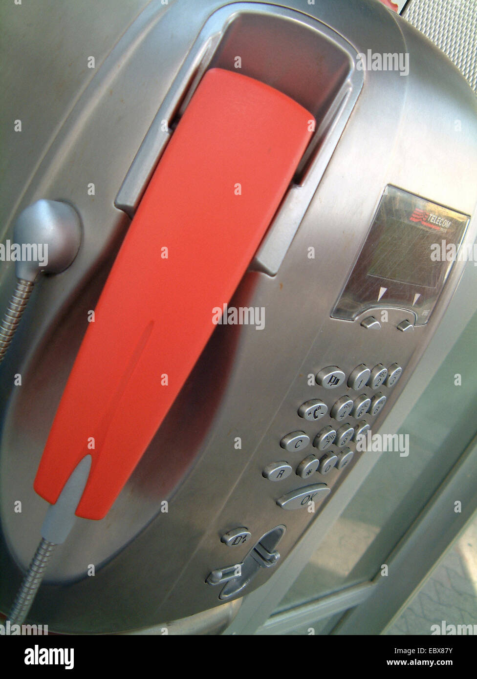 phone box of the Telecom Italia Stock Photo