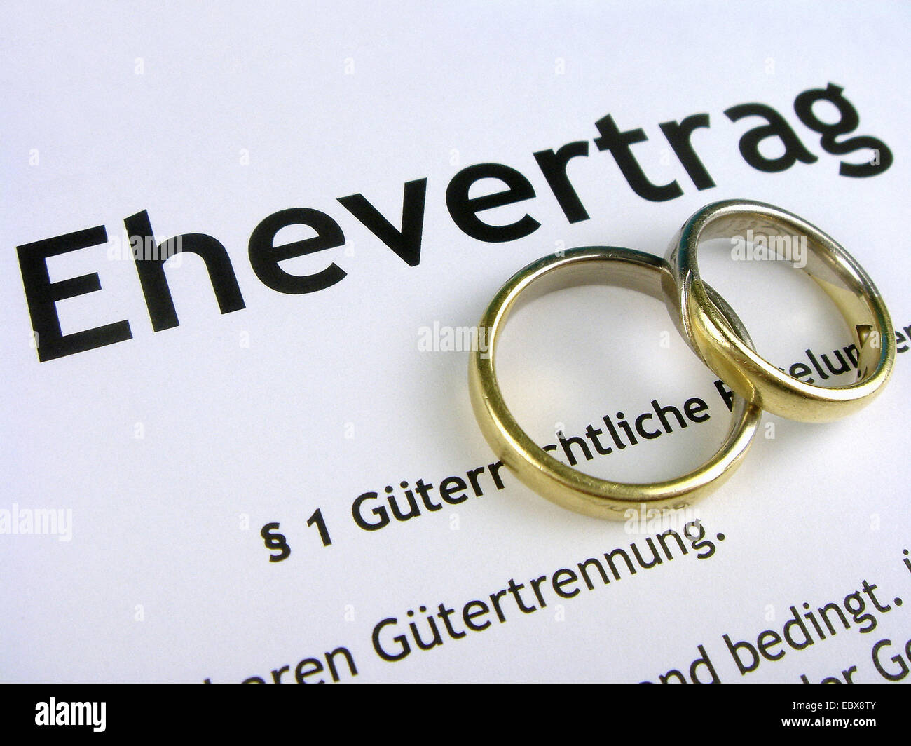 marriage contract Stock Photo