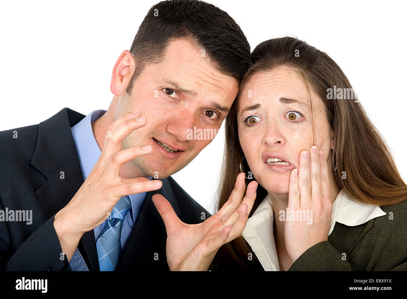 business partners looking very stressed Stock Photo