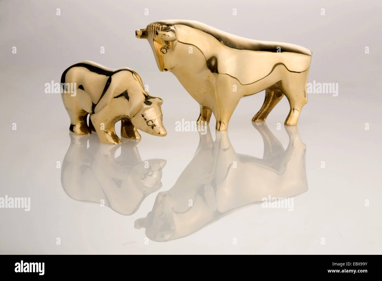 symbol picture bull and bear Stock Photo