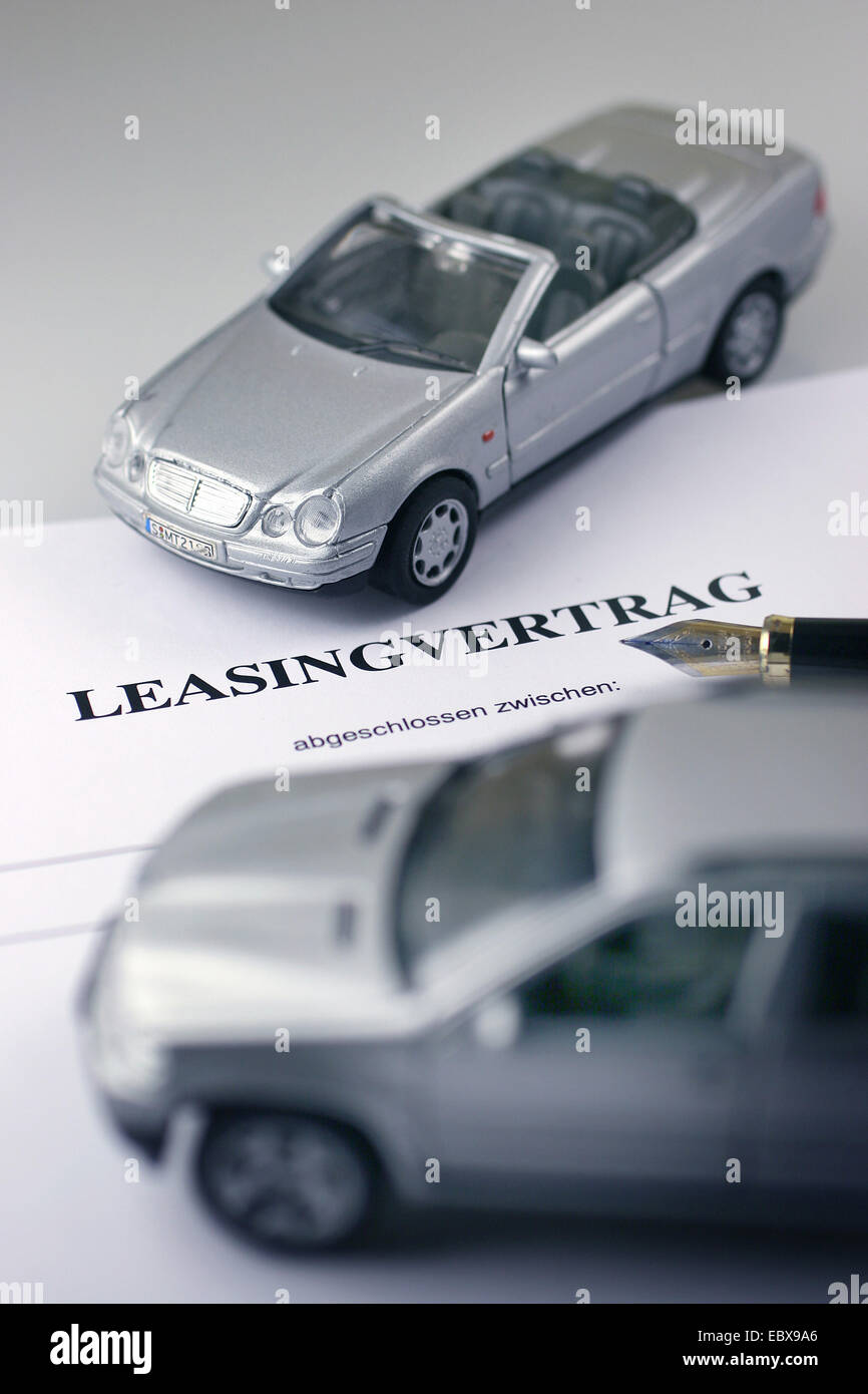 lease contract of a car Stock Photo