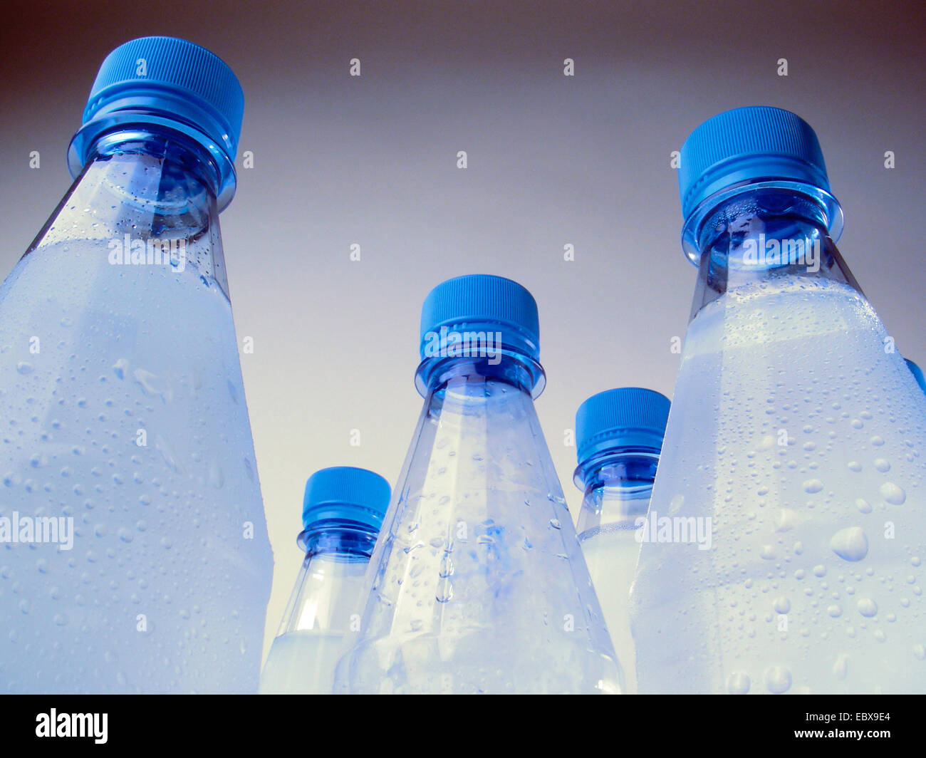 mineral water bottles Stock Photo