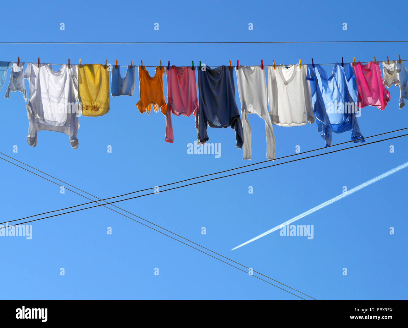 Clothes hung up hi-res stock photography and images - Alamy