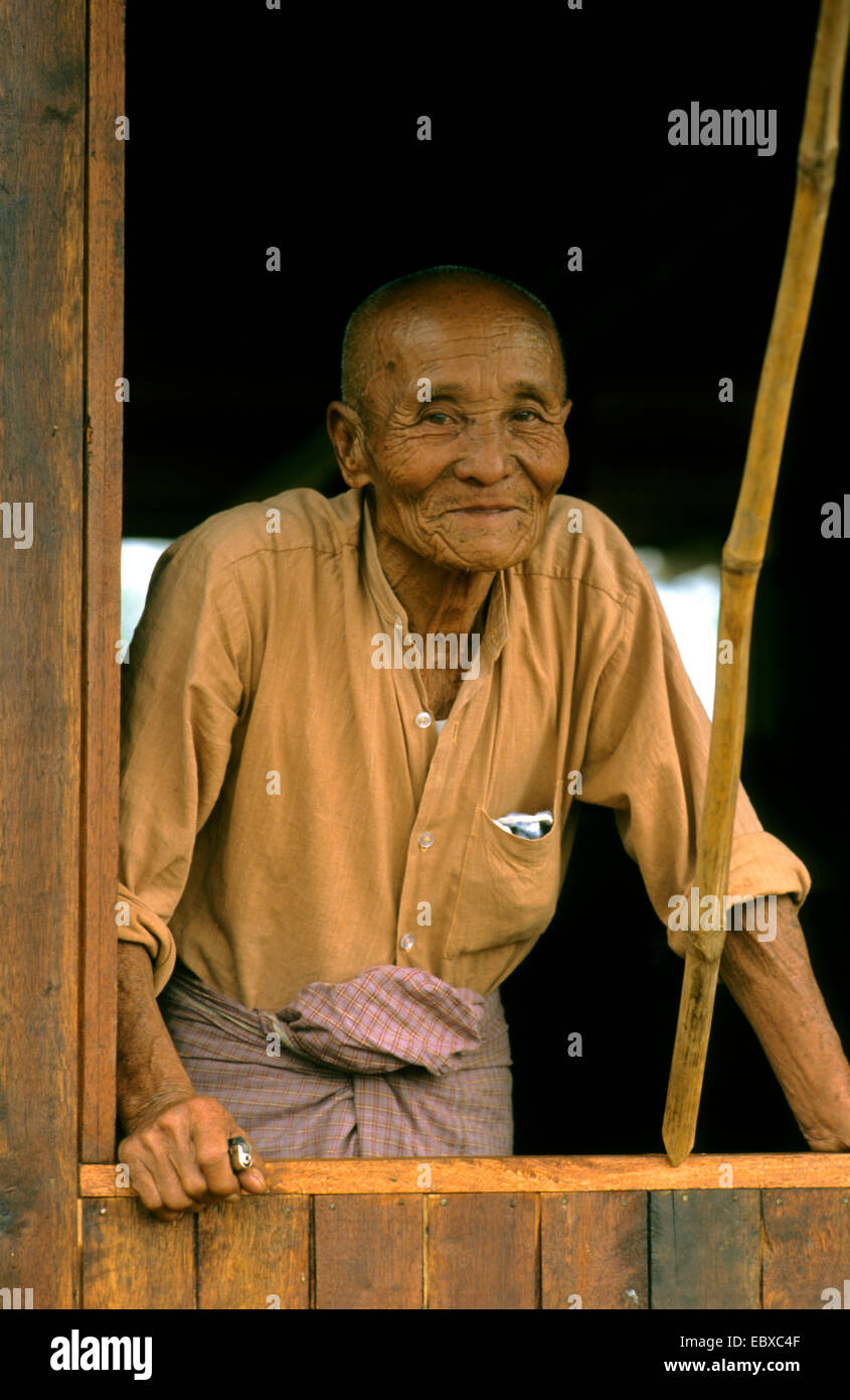 old man, Burma Stock Photo