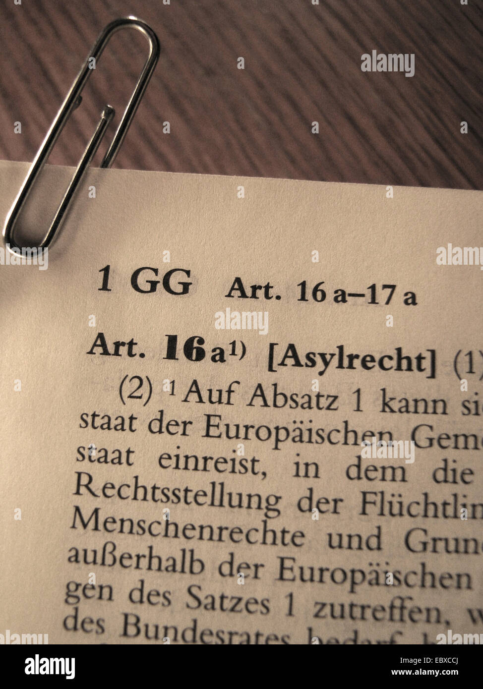 Legal text in statute book of national German public law