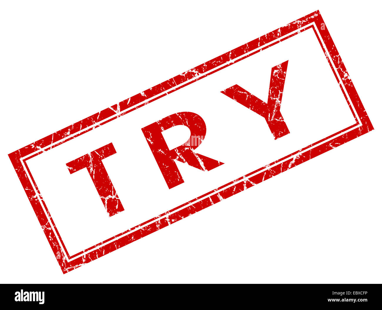 try red square stamp isolated on white background Stock Photo - Alamy