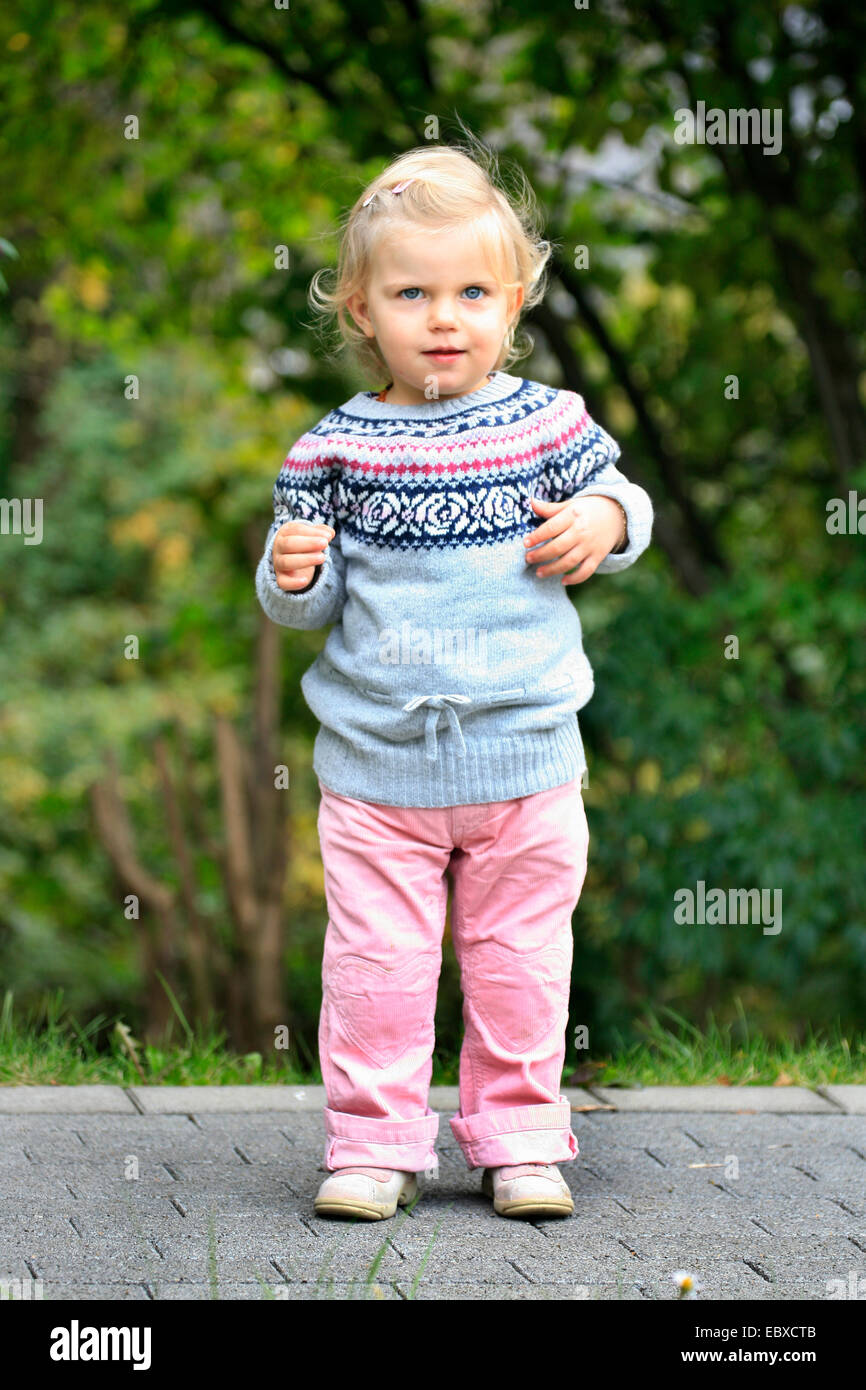 little blond girl Stock Photo