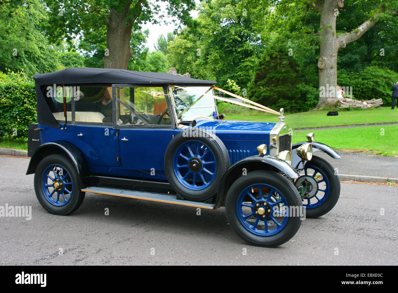 historic car for weddings, United Kingdom, Scotland, Ayrshire Stock Photo