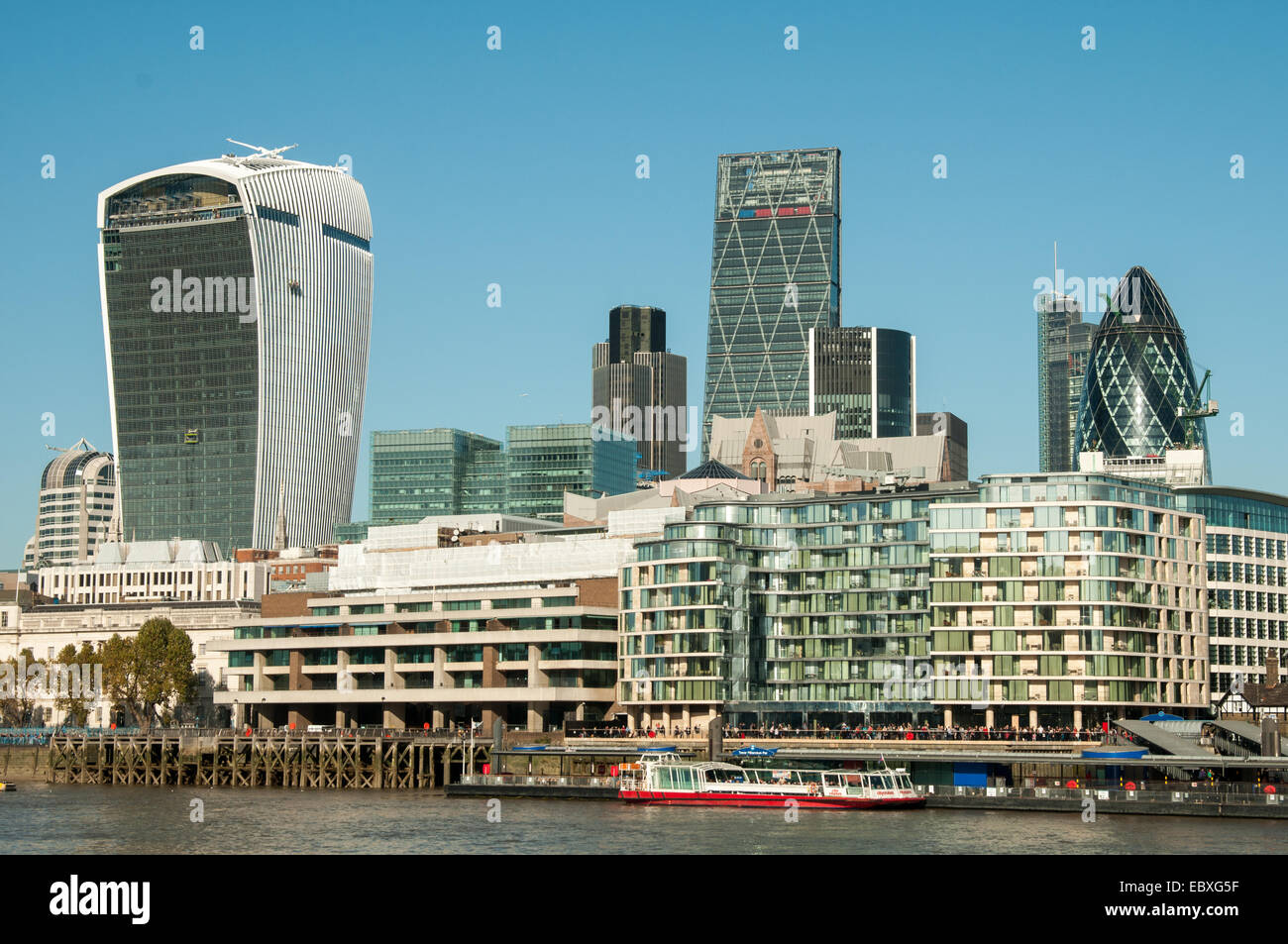 London cityscape Thames River Stock Photo
