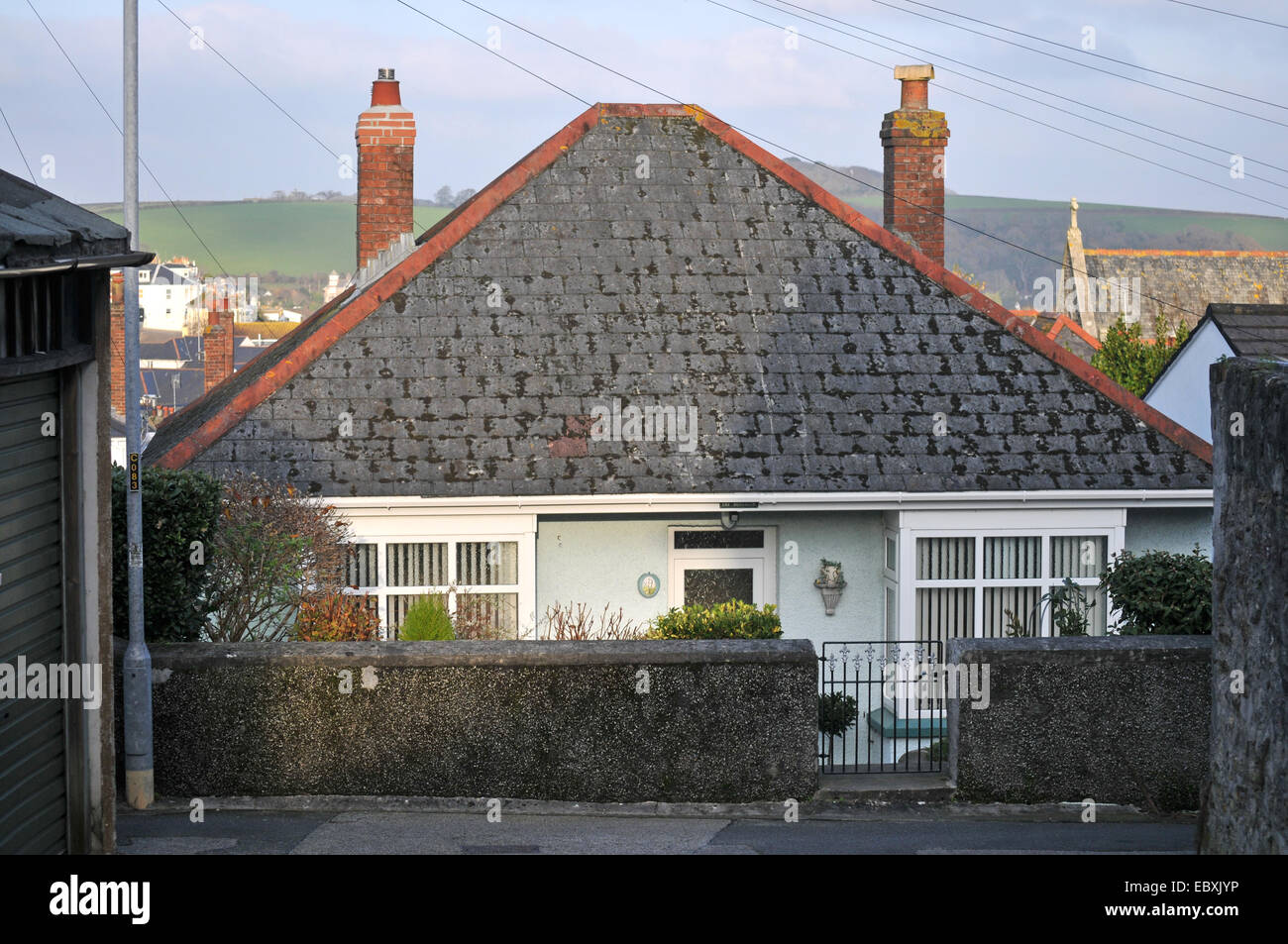 A bungalow in Falmouth, Cornwall Stock Photo