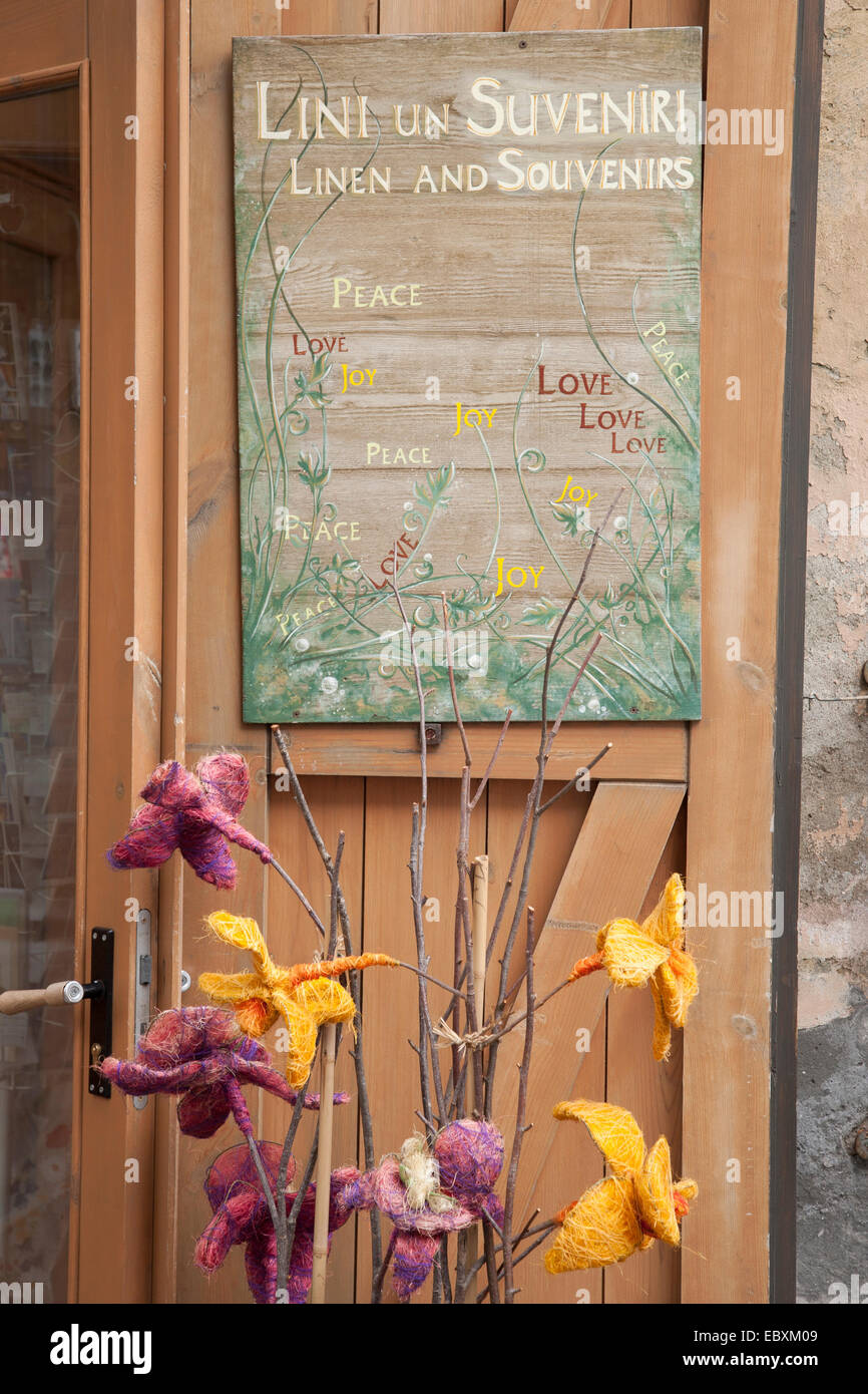 Linen and Souvenirs Gift Shop, Riga, Latvia Stock Photo Alamy