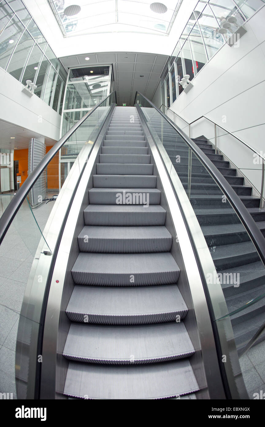 escalator at Munich Airport Stock Photo