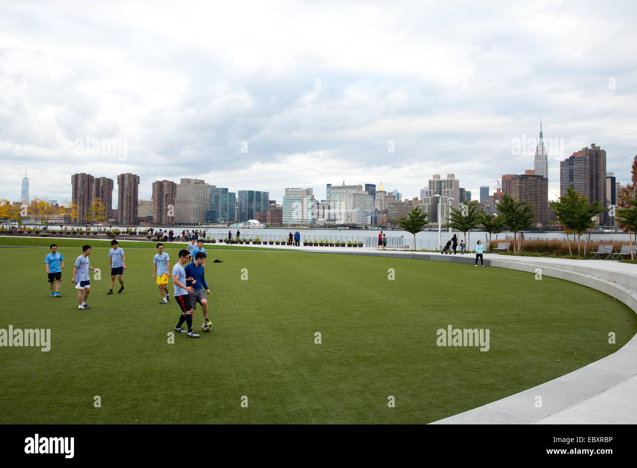 Hunter's Point South waterfront park, Long Island City, Queens, NY, USA