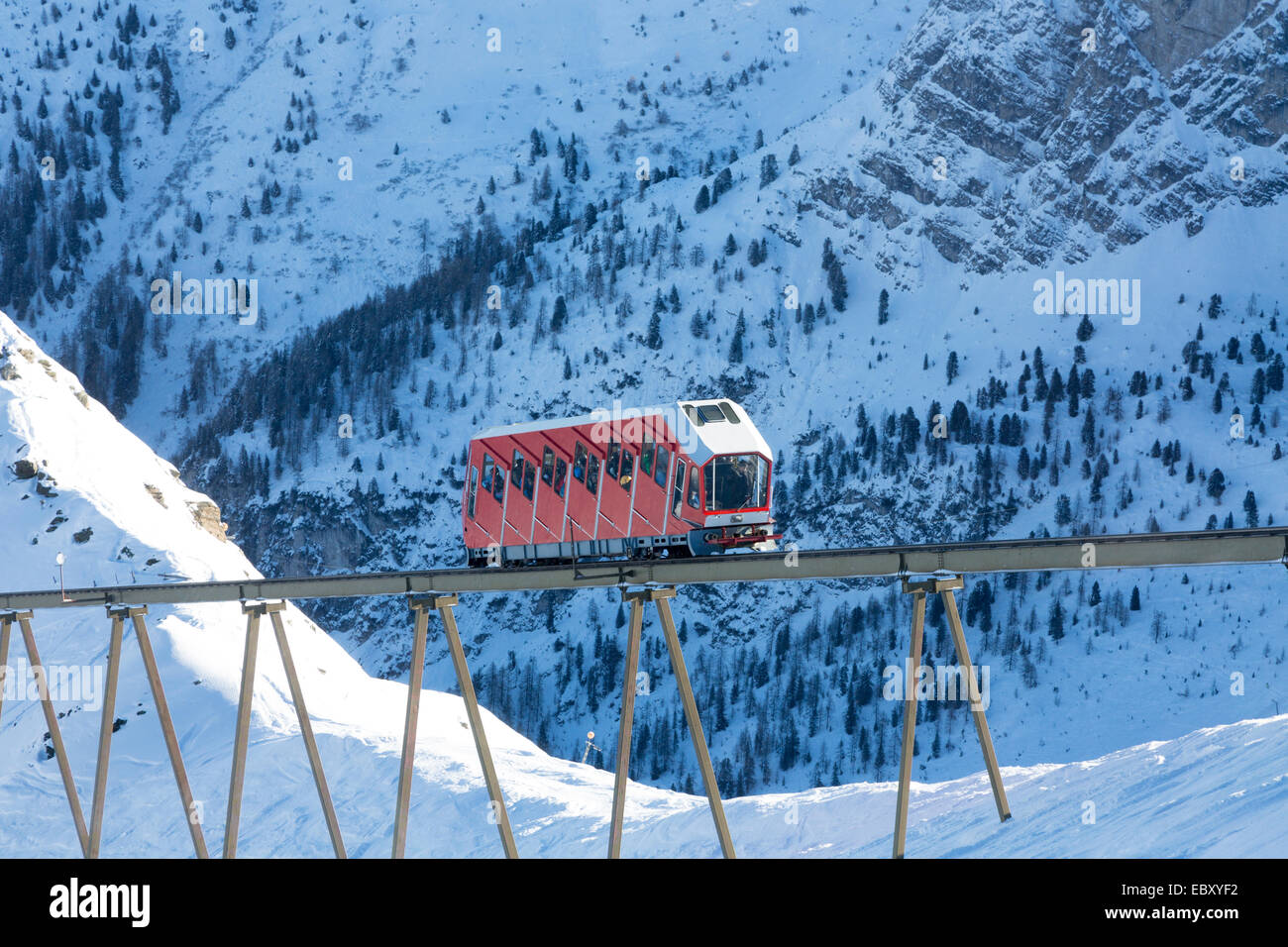 Olympic mountain railway Axamer Lizum, Axams, Innsbruck, Tyrol, Austria Stock Photo