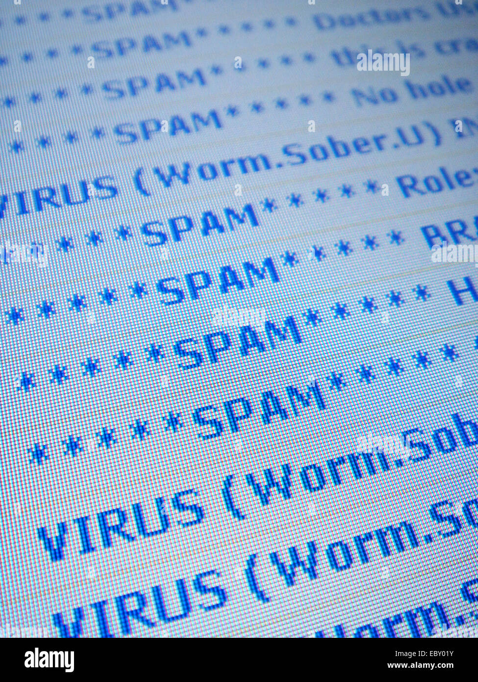 spam e-mail account Stock Photo