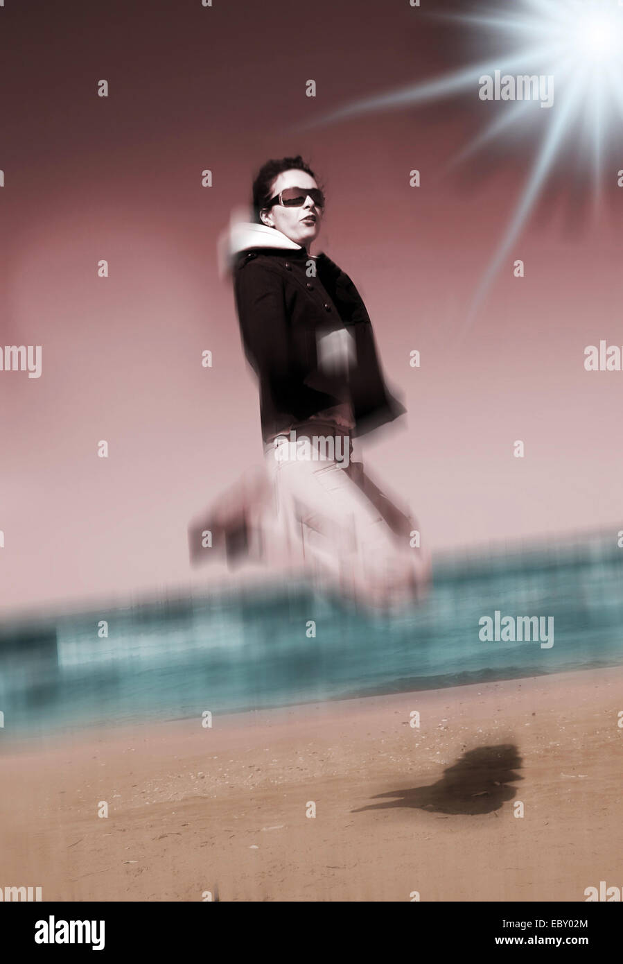 young woman cutting a caper Stock Photo Alamy