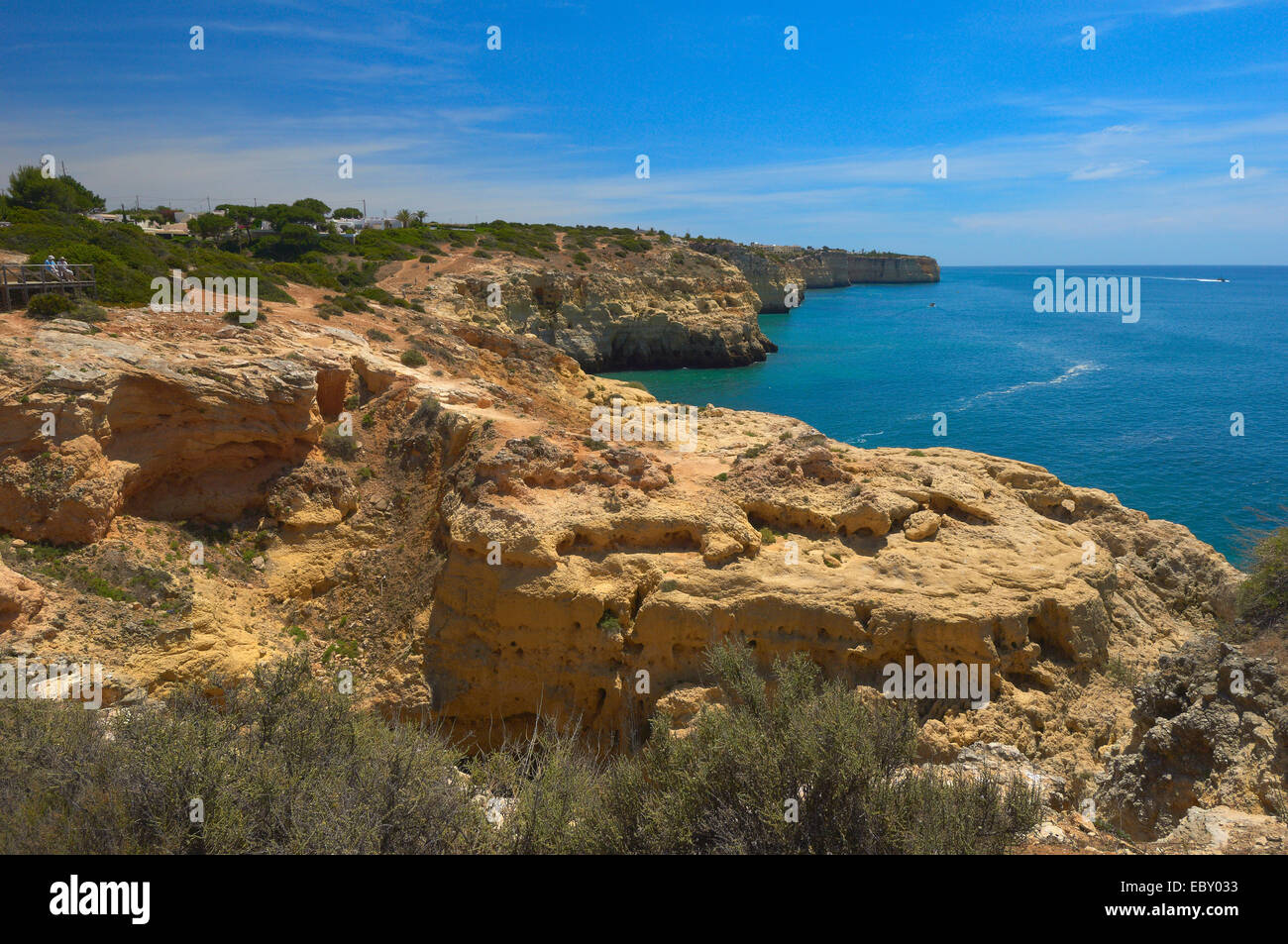 Coastline, Algar Seco, Carvoeiro, Lagoa, Algarve, Portugal, Europe Stock Photo