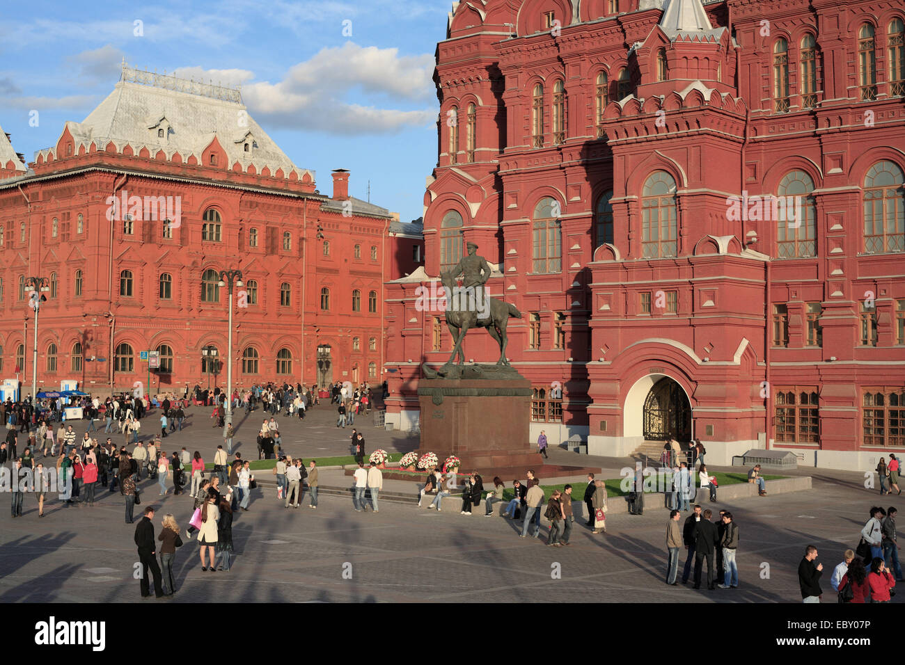 Manezhnaya square and State History Museum, Russia, Moskau Stock Photo