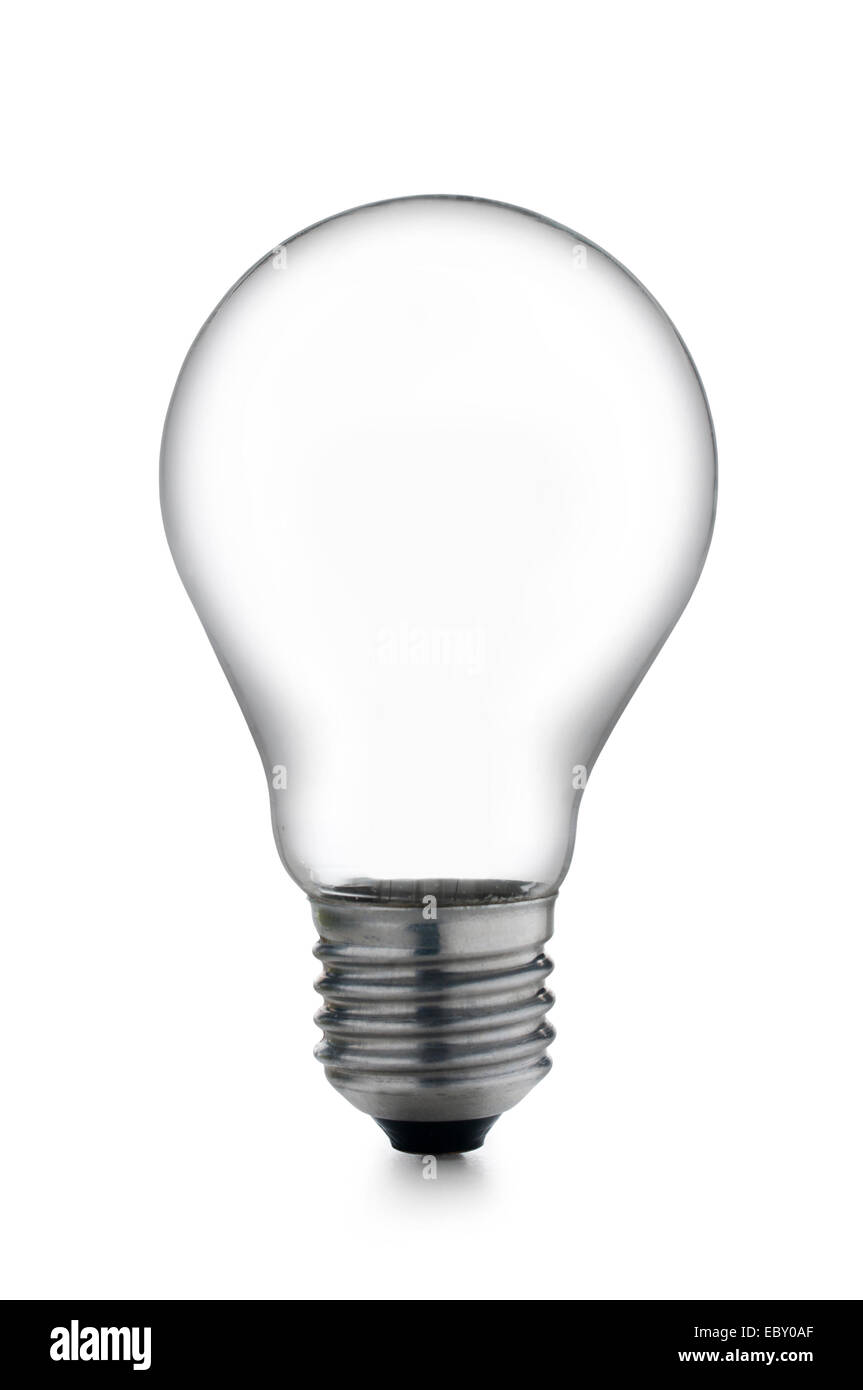 incandescent light bulb, on white background Stock Photo