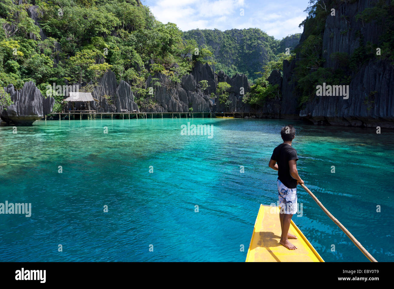 Entrance of the Barracuda Lake, Schutzgebiet Insel Coron, Coron Island, Calamian Islands, Palawan, Mimaropa, Philippines Stock Photo