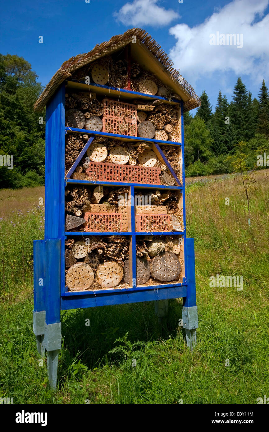 insects hotel, Germany, Rhineland-Palatinate Stock Photo