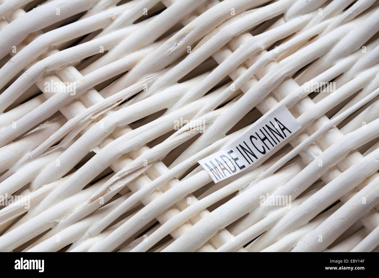 Label on white wicker basket hires stock photography and images Alamy