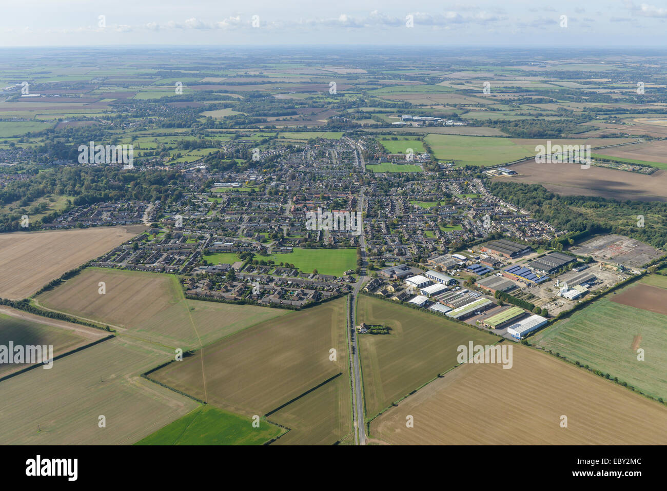 An aerial view of the Cambridgeshire village of Sawston and surrounding