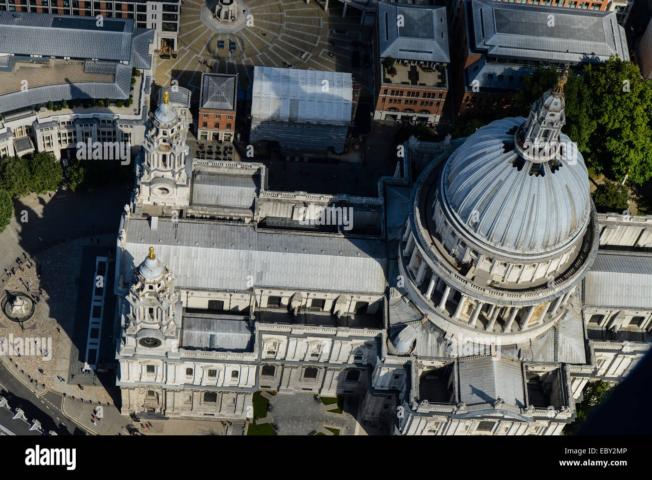 An aerial view of St Paul's Cathedral in London Stock Photo
