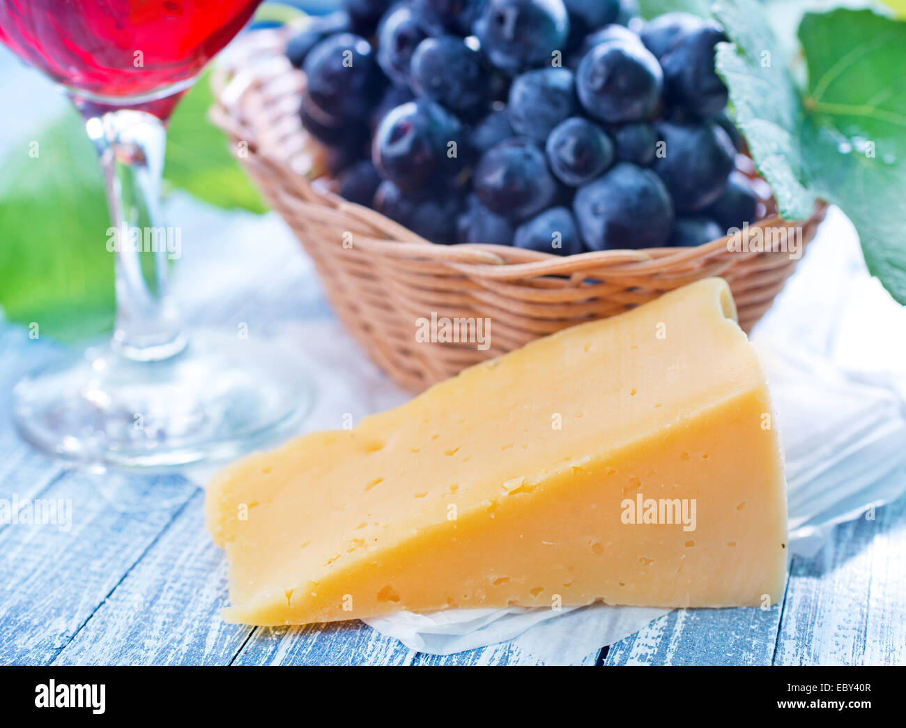 cheese and grape Stock Photo Alamy