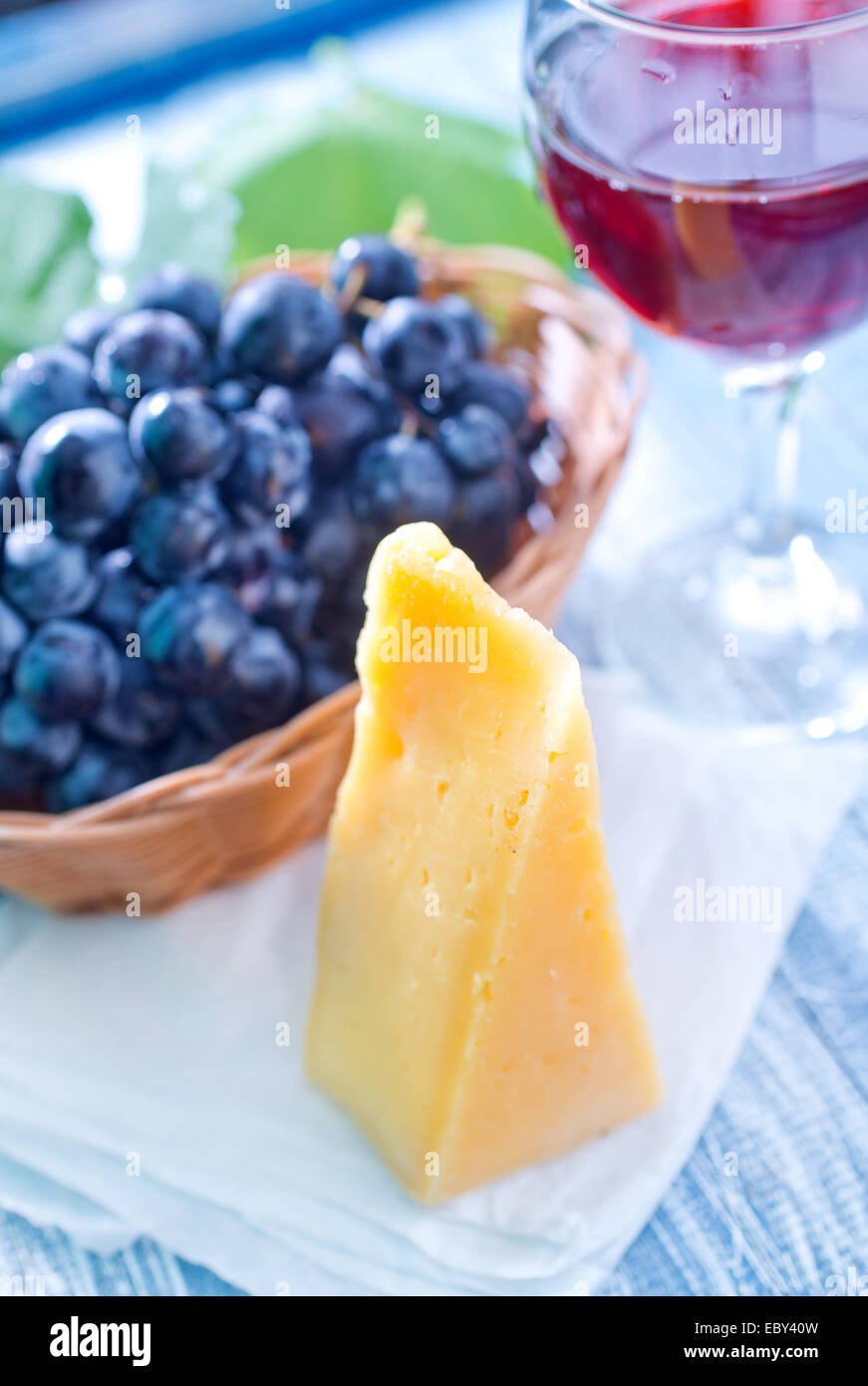 cheese and grape Stock Photo Alamy