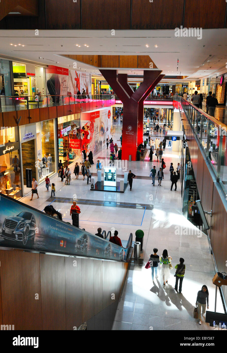 Dubai, Shopping mall (near Burj Khalifa Stock Photo - Alamy