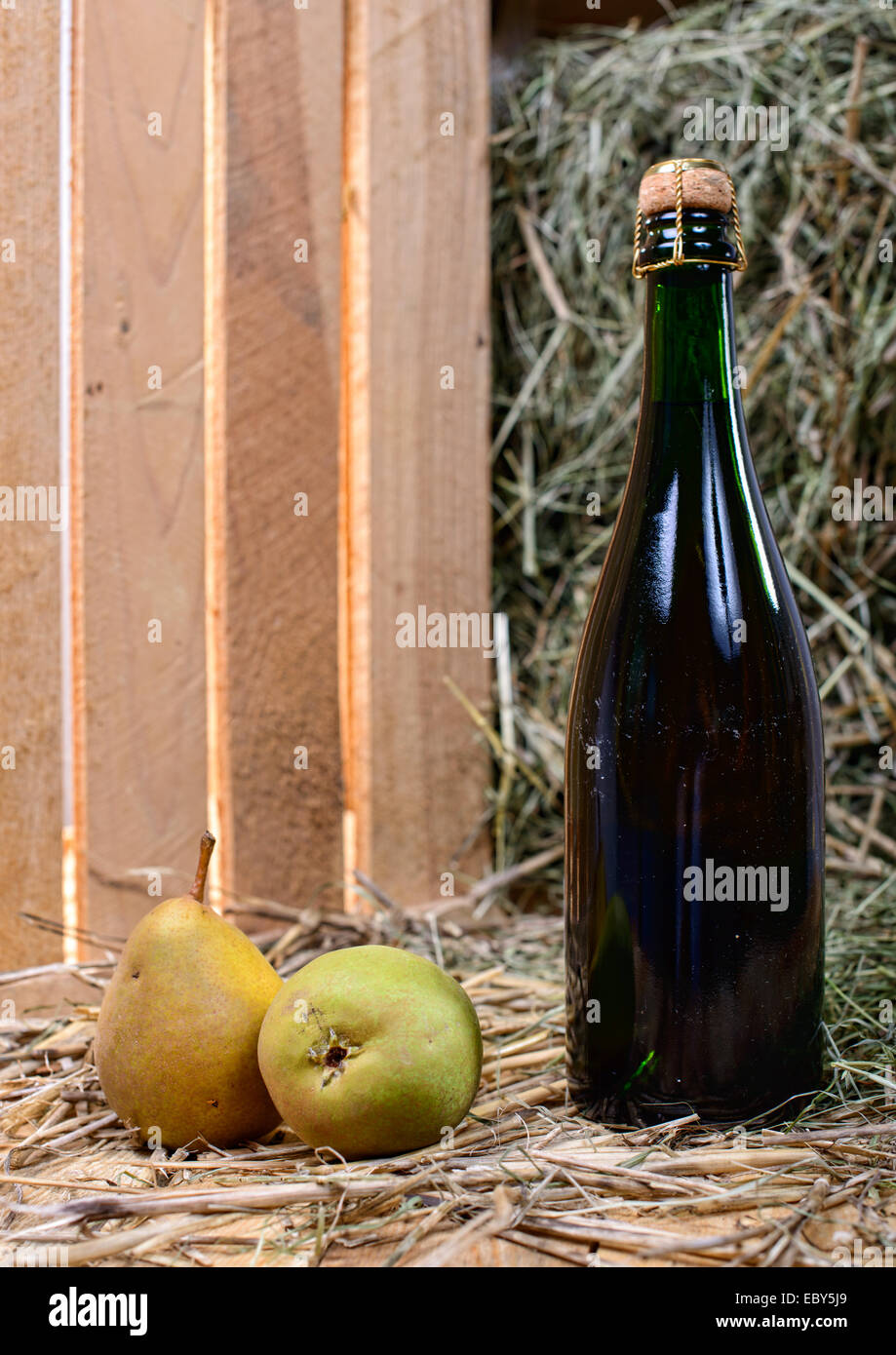 Pear juice glass bottle hi-res stock photography and images - Alamy