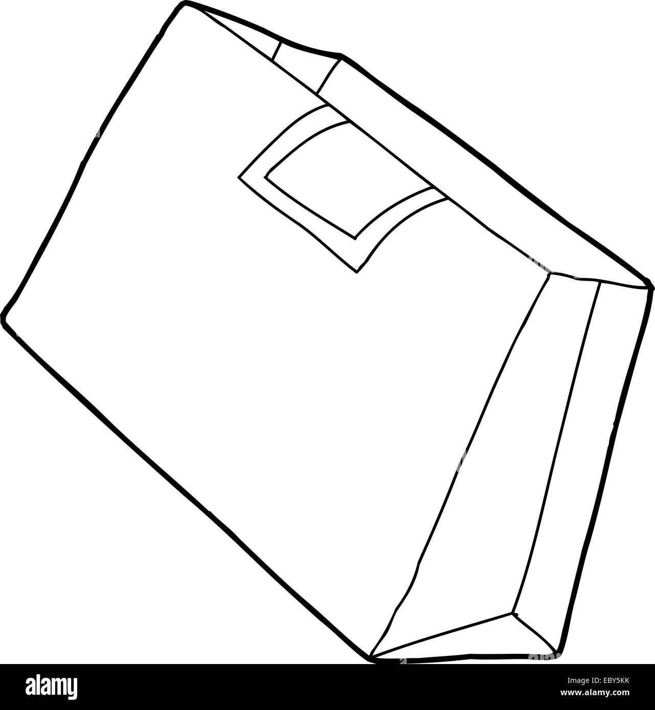 Brown Paper Bag Clip Art Black And White