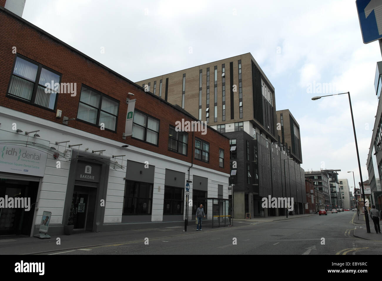 White clouds view, from Stevenson Square, Lever Street to Bakerie Bar