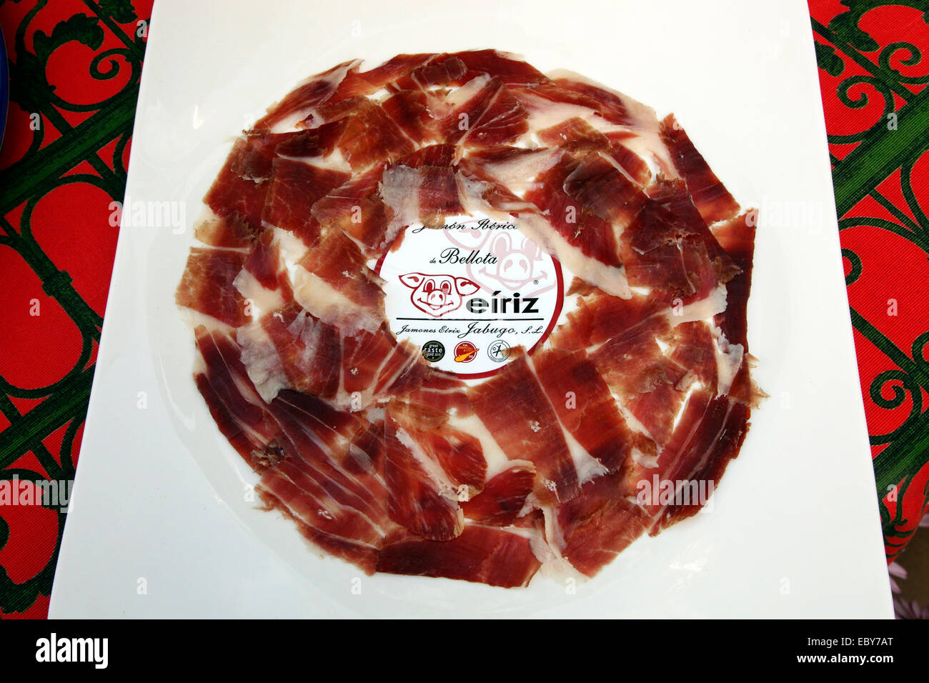 Gourmet Spanish ham, Jambon Iberico Stock Photo