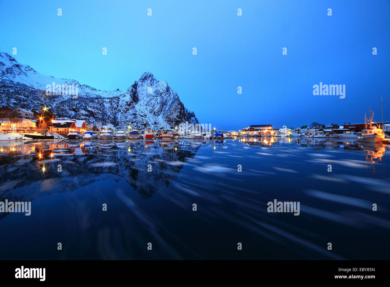 Blu hours in the Svolvær , lofoten islands , Norway Stock Photo Alamy